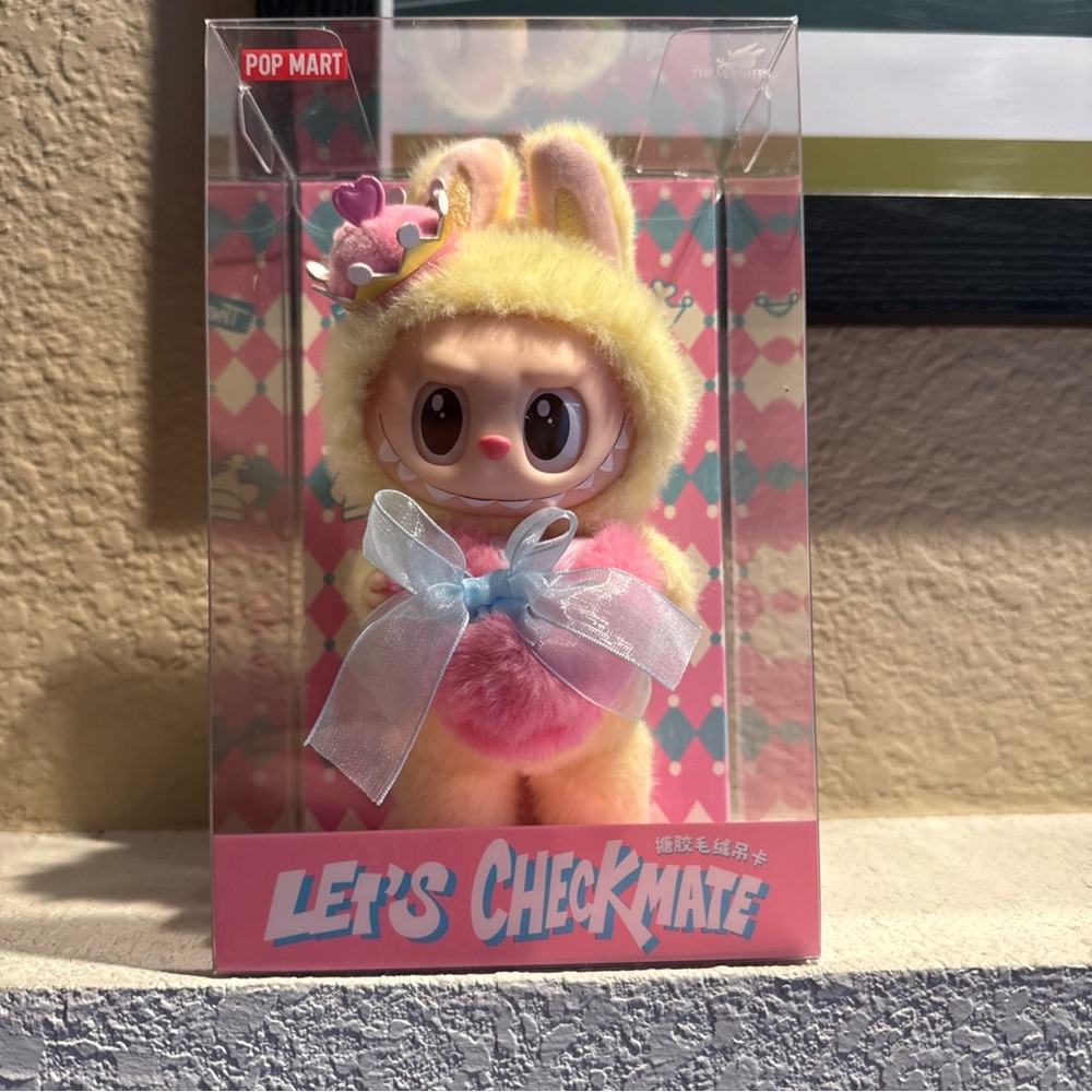 Pop Mart Yellow and Pink Bunny Plush Toy